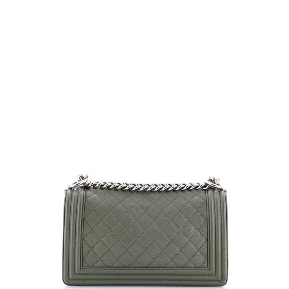 Chanel Old Medium Boy Flap Bag Quilted Caviar - Picture 3 of 6